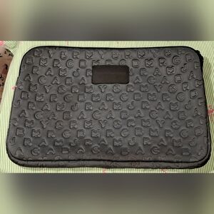 EUC Marc Jacobs Blue Logo XL School Work Business Travel Laptop Sleeve Pouch Bag